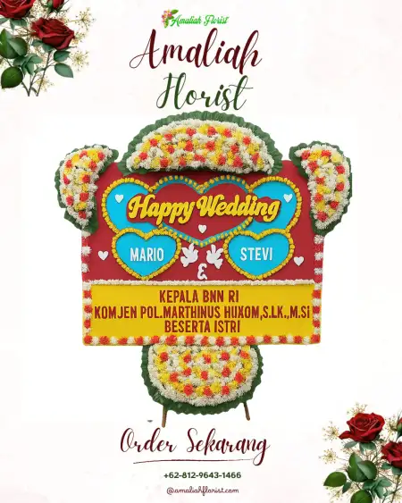 Papan Bunga Pernikahan Tanjung Pinggir